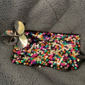 Mac sequin makeup bag